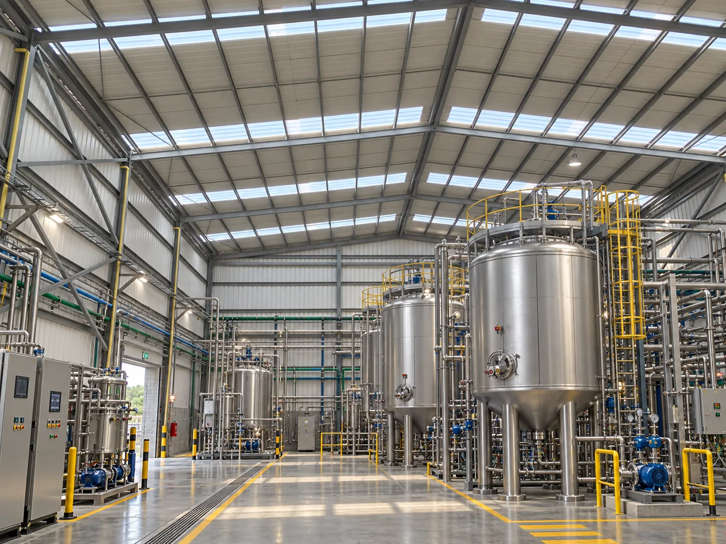 Bodega industrial con estructura metálica para industria química en Cali